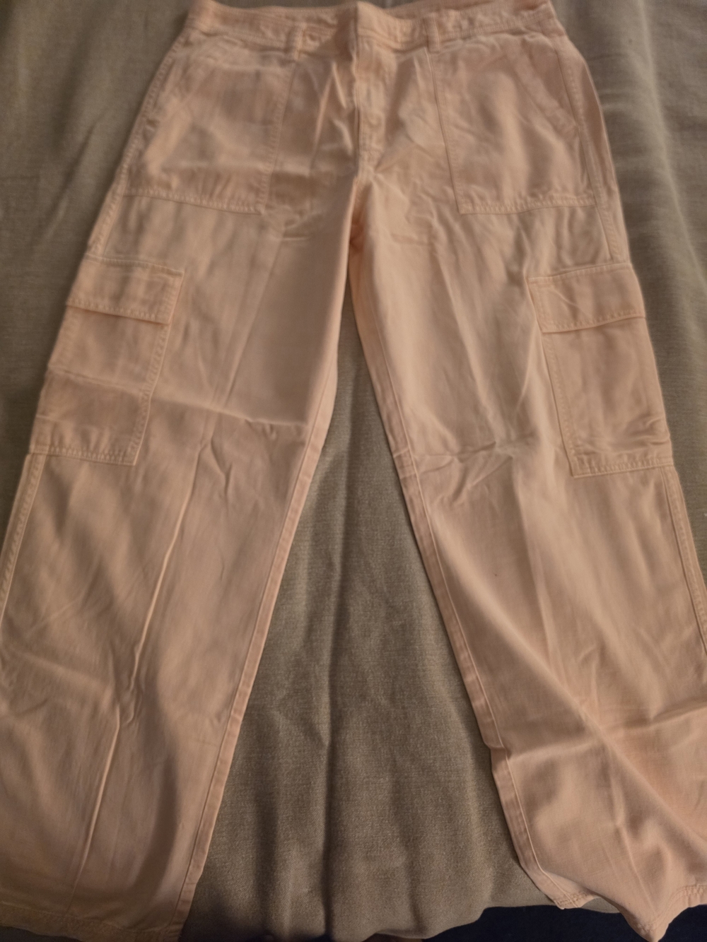 American Eagle Outfitters Peach Cargo Boot Flare Pants